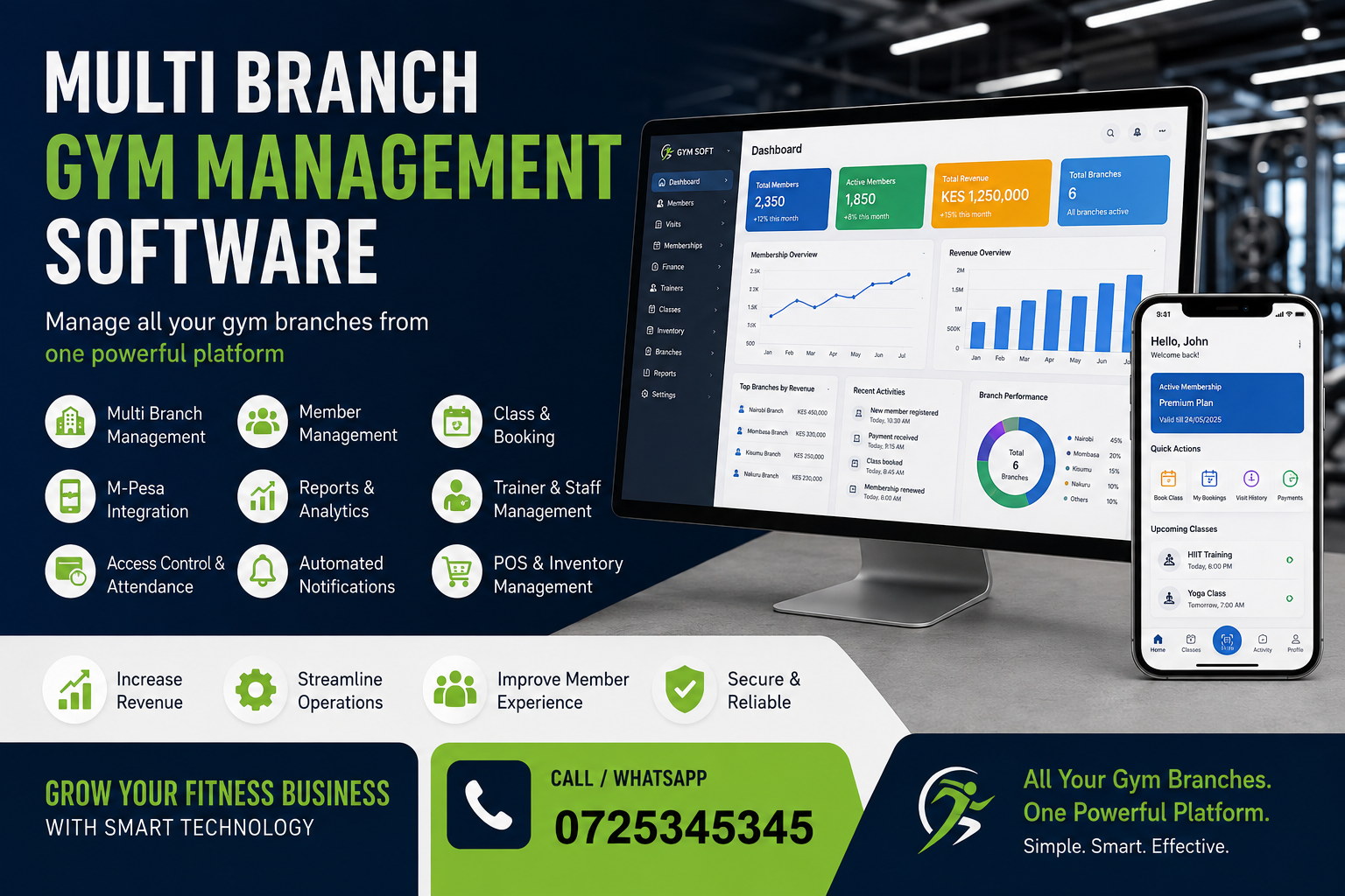 Multi Branch Gym Management Software