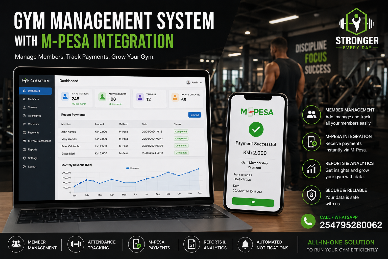 Gym Management System with M-Pesa Integration