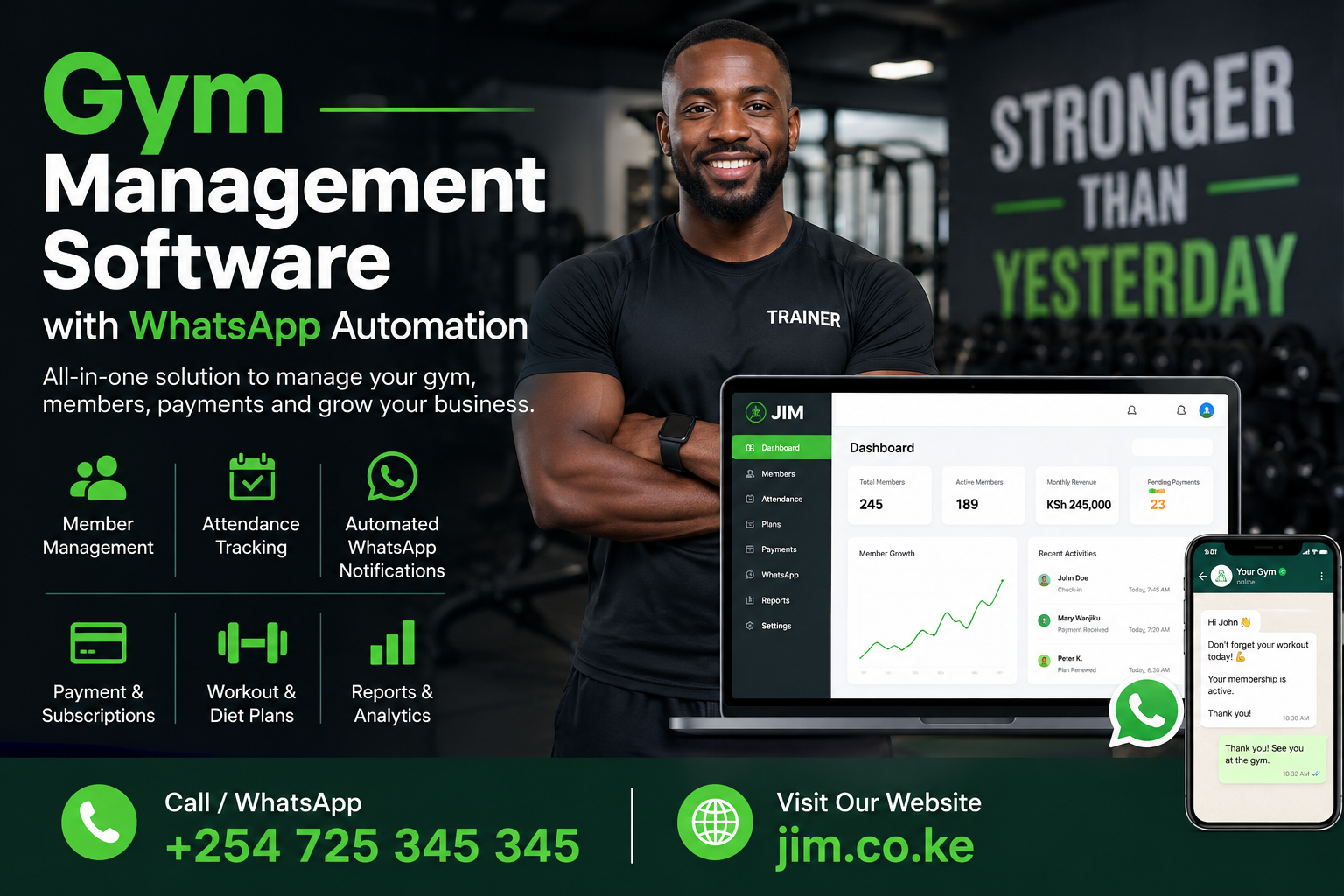 Gym Management Software with WhatsApp Automation
