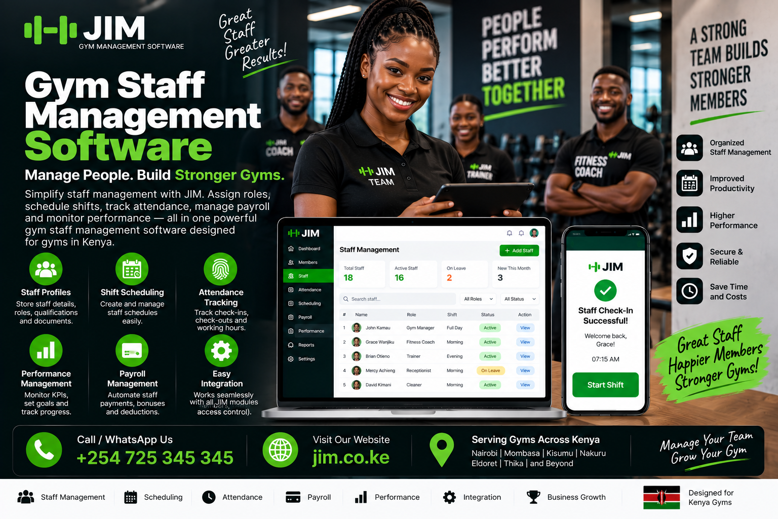 Gym staff management software