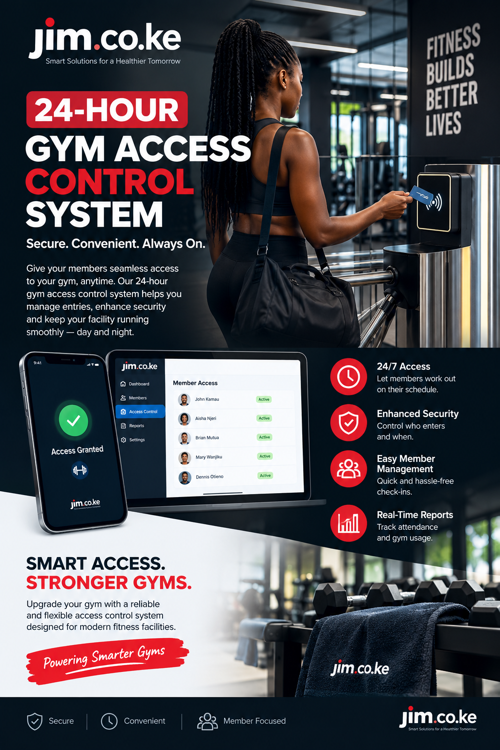 24- hour gym access control system